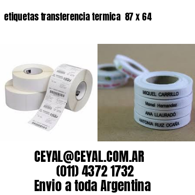 etiquetas transferencia termica  87 x 64