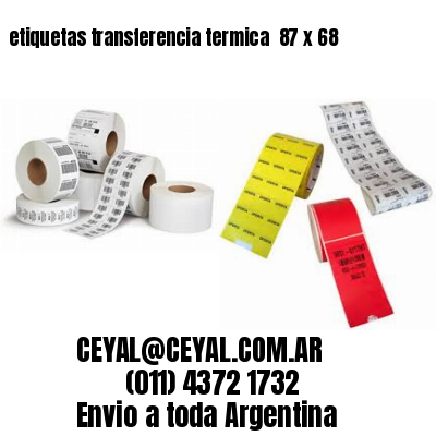 etiquetas transferencia termica  87 x 68