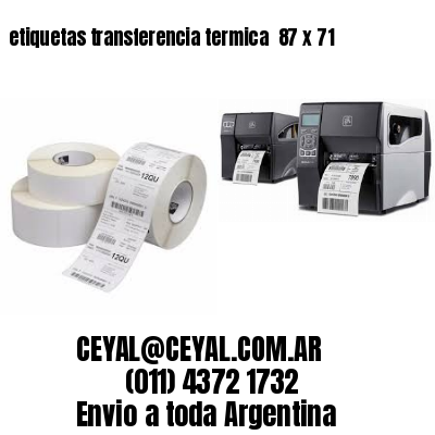 etiquetas transferencia termica  87 x 71