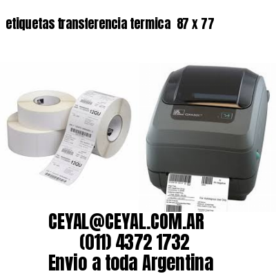 etiquetas transferencia termica  87 x 77