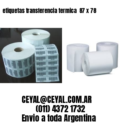 etiquetas transferencia termica  87 x 78