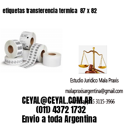 etiquetas transferencia termica  87 x 82