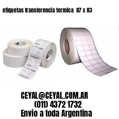 etiquetas transferencia termica  87 x 83