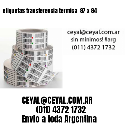 etiquetas transferencia termica  87 x 84