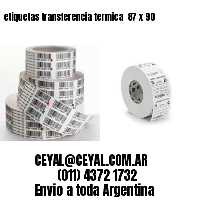 etiquetas transferencia termica  87 x 90