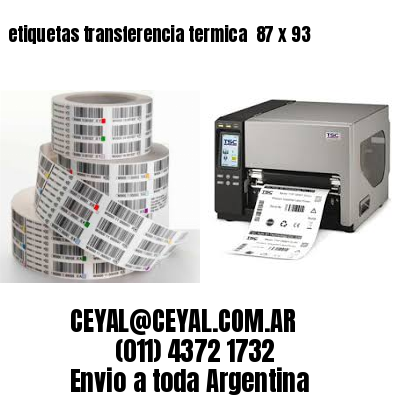 etiquetas transferencia termica  87 x 93