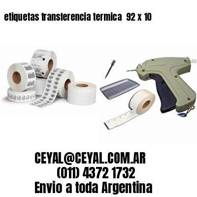 etiquetas transferencia termica  92 x 10