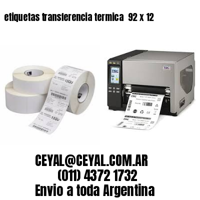 etiquetas transferencia termica  92 x 12