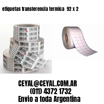 etiquetas transferencia termica  92 x 2