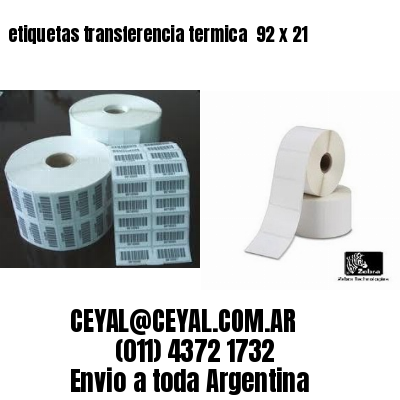 etiquetas transferencia termica  92 x 21