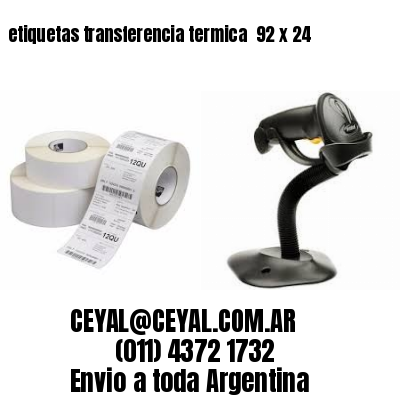etiquetas transferencia termica  92 x 24