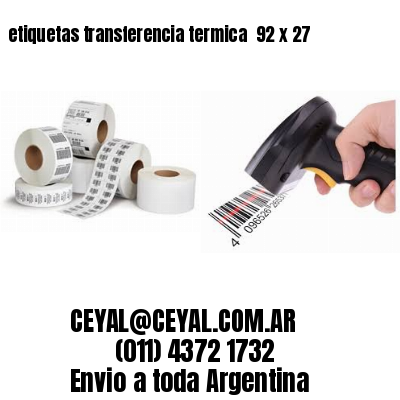 etiquetas transferencia termica  92 x 27