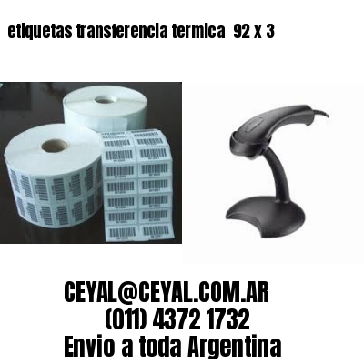 etiquetas transferencia termica  92 x 3