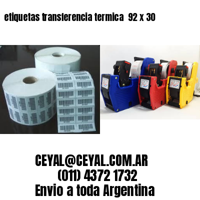 etiquetas transferencia termica  92 x 30