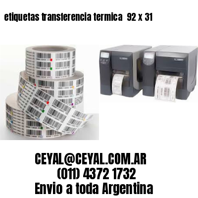 etiquetas transferencia termica  92 x 31