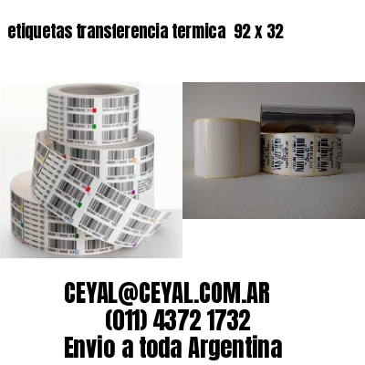 etiquetas transferencia termica  92 x 32