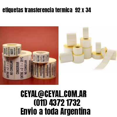 etiquetas transferencia termica  92 x 34
