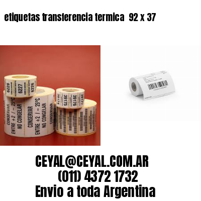 etiquetas transferencia termica  92 x 37
