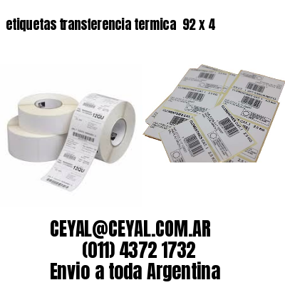 etiquetas transferencia termica  92 x 4