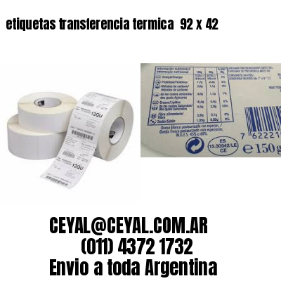 etiquetas transferencia termica  92 x 42