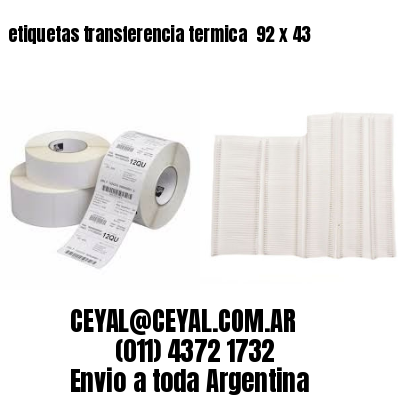 etiquetas transferencia termica  92 x 43