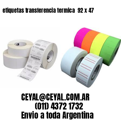 etiquetas transferencia termica  92 x 47