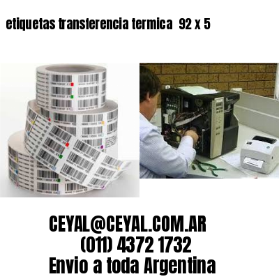 etiquetas transferencia termica  92 x 5