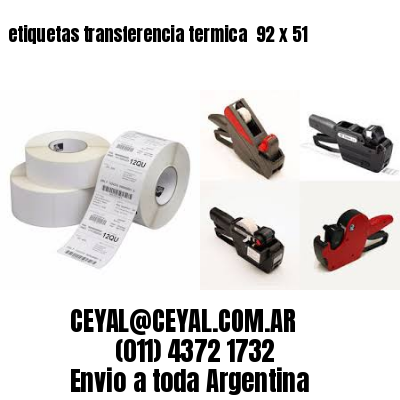 etiquetas transferencia termica  92 x 51