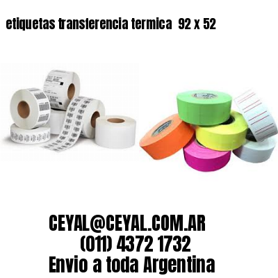 etiquetas transferencia termica  92 x 52