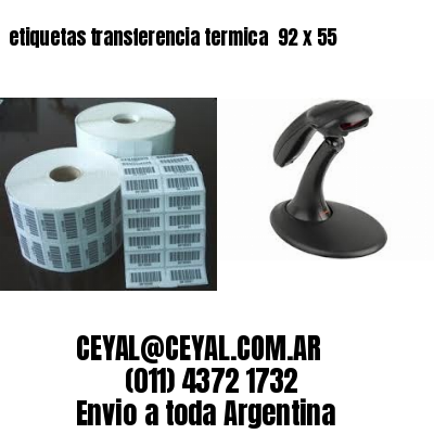 etiquetas transferencia termica  92 x 55