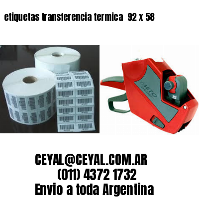 etiquetas transferencia termica  92 x 58