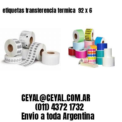etiquetas transferencia termica  92 x 6