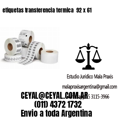 etiquetas transferencia termica  92 x 61