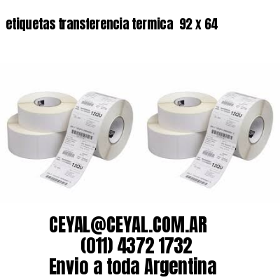 etiquetas transferencia termica  92 x 64