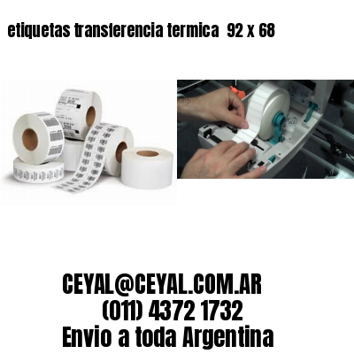 etiquetas transferencia termica  92 x 68