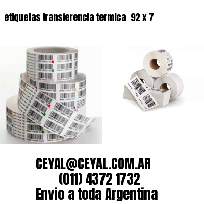 etiquetas transferencia termica  92 x 7