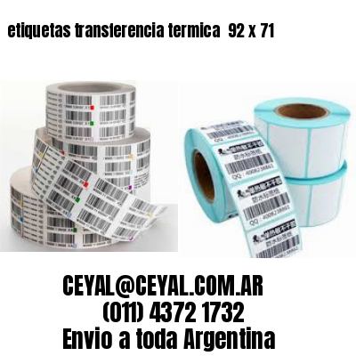 etiquetas transferencia termica  92 x 71