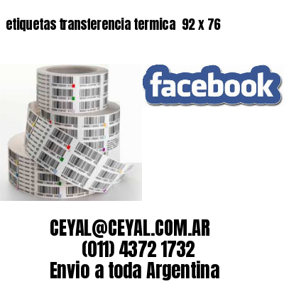 etiquetas transferencia termica  92 x 76