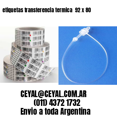 etiquetas transferencia termica  92 x 80