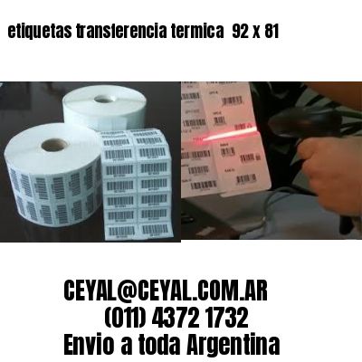 etiquetas transferencia termica  92 x 81