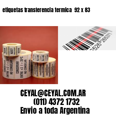 etiquetas transferencia termica  92 x 83