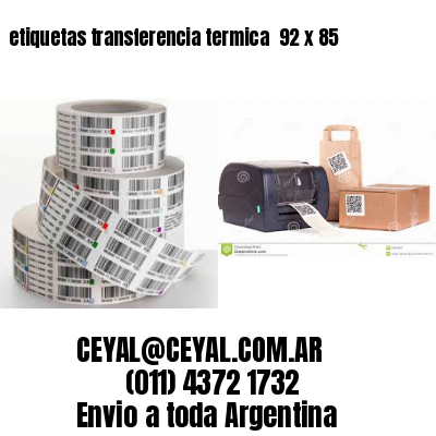 etiquetas transferencia termica  92 x 85