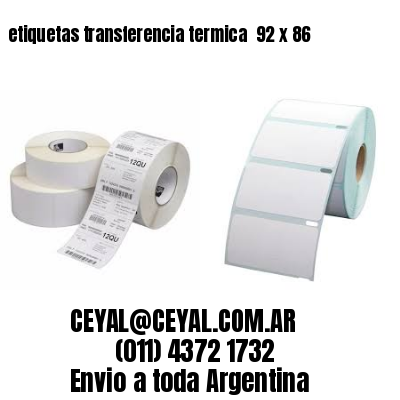 etiquetas transferencia termica  92 x 86