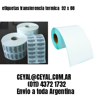 etiquetas transferencia termica  92 x 88