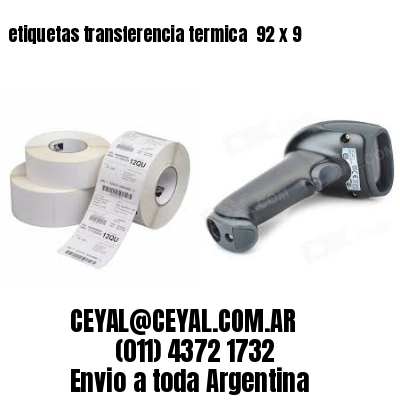 etiquetas transferencia termica  92 x 9