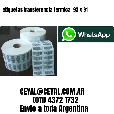 etiquetas transferencia termica  92 x 91