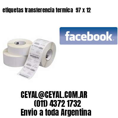 etiquetas transferencia termica  97 x 12