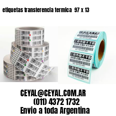 etiquetas transferencia termica  97 x 13