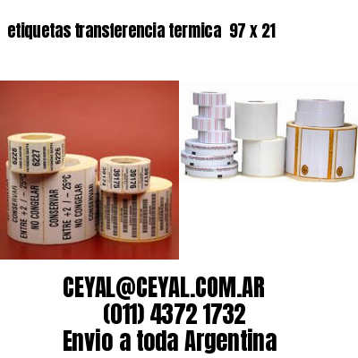 etiquetas transferencia termica  97 x 21