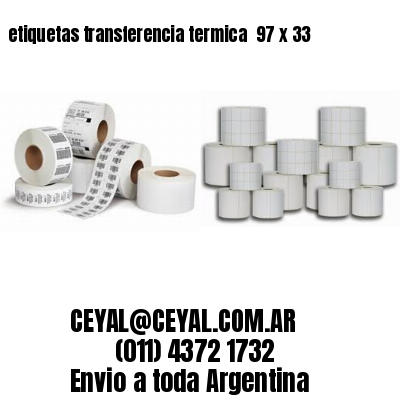 etiquetas transferencia termica  97 x 33